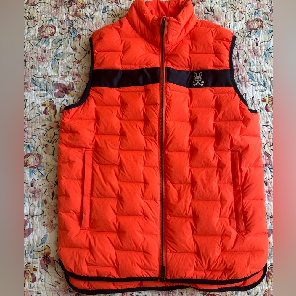 🌟Like NEW Psycho Bunny Vibrant Orange Kids Vest🌟